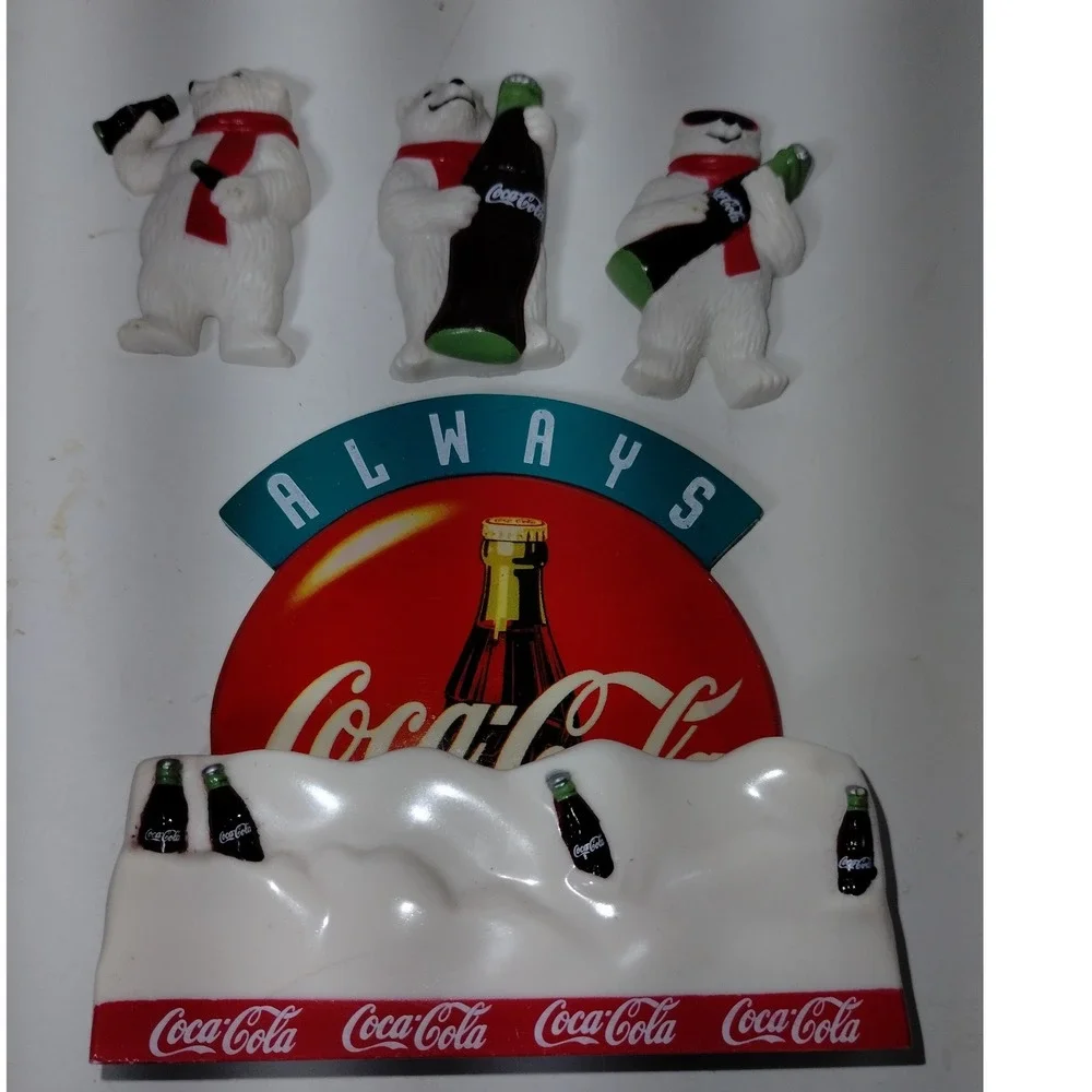Coca-Cola Polar Bear Magnet‎ Set Always Fridge Magnets Coke Collectible